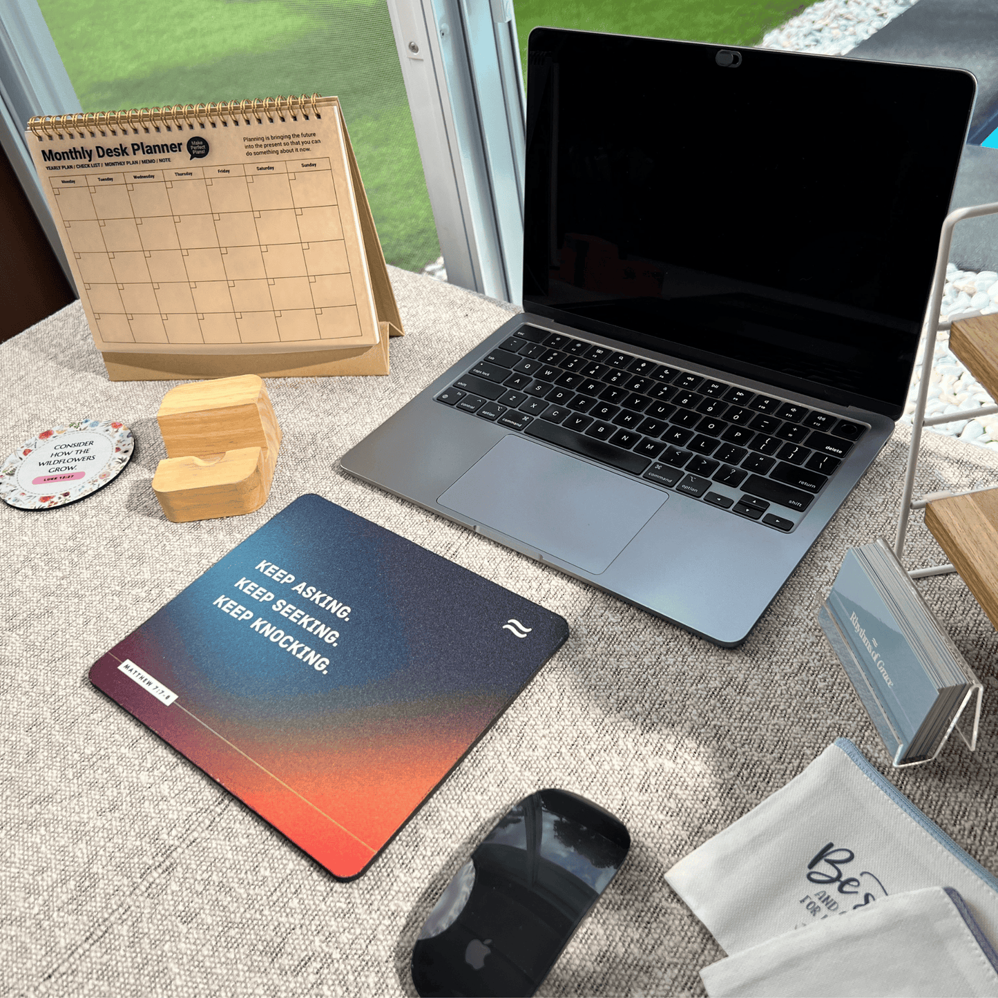 Ask, Seek, Knock Mousepad