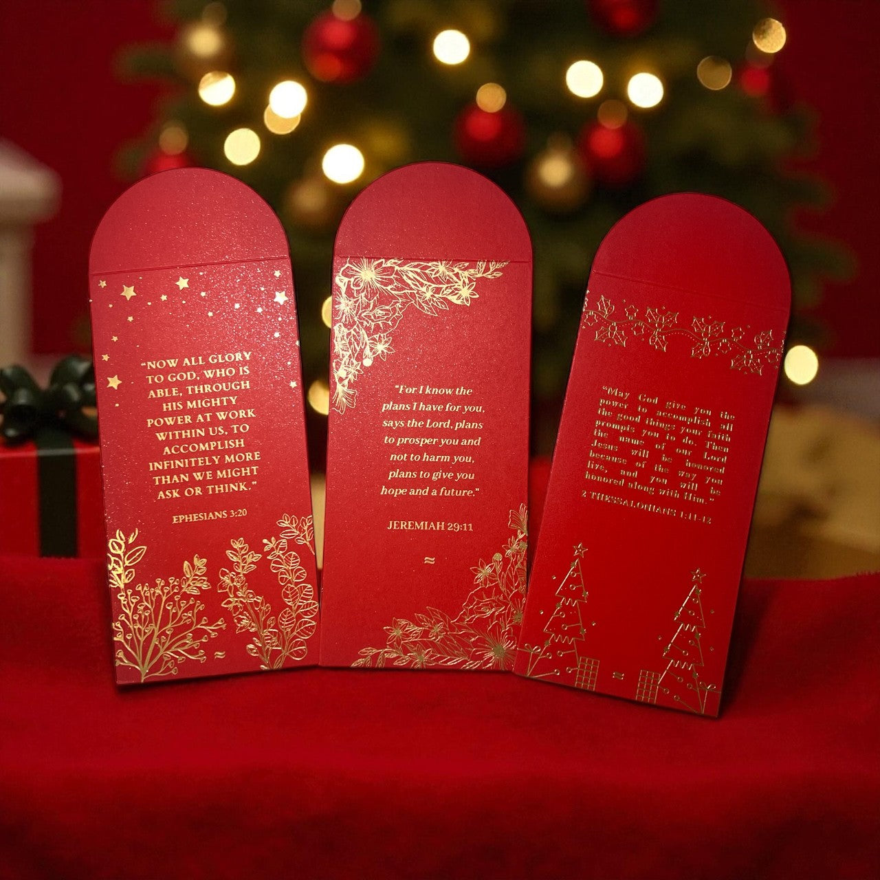 2 Thessalonians 1:11–12 – Red Christmas Money Envelope