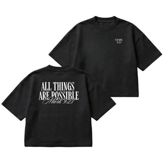 All Things Are Possible – Boxy Cropped Shirt