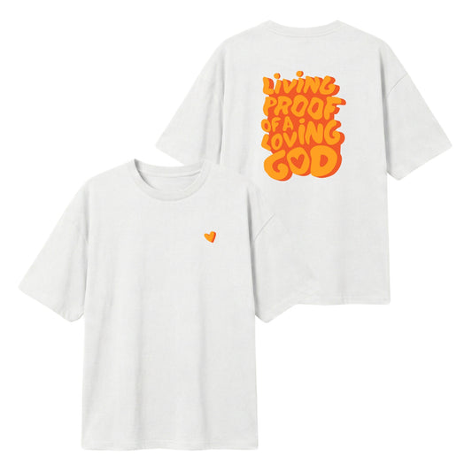 Living Proof of a Loving God – Lightweight Oversized T-Shirt