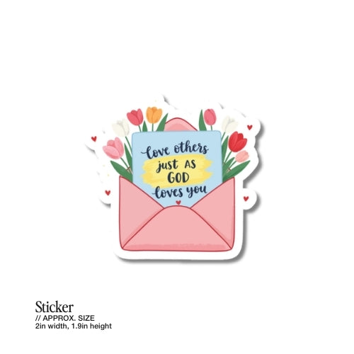 Love Others Just as God Loves You – Waterproof Sticker