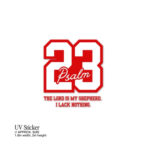 Psalm 23:1 – UV Waterproof Sticker