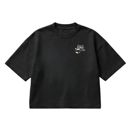 Jesus and Coffee Club – Boxy Cropped Shirt