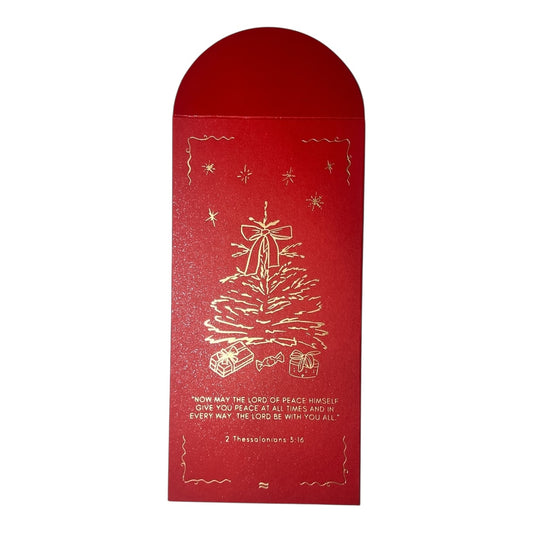 2 Thessalonians 3:16 - Red Christmas Money Envelope