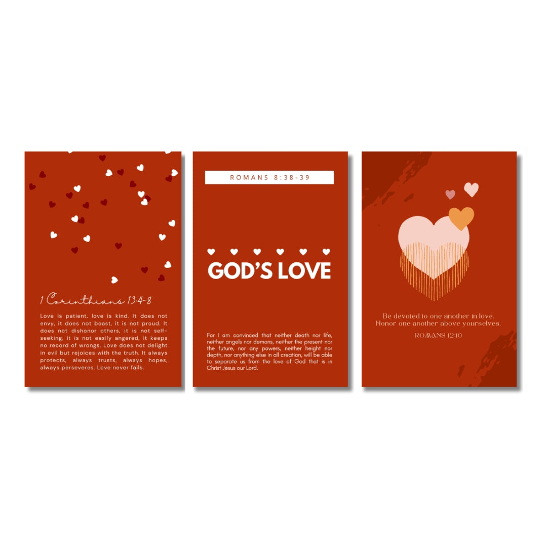 Love Is 1 Corinthians 13 - 4x6 Red Postcard