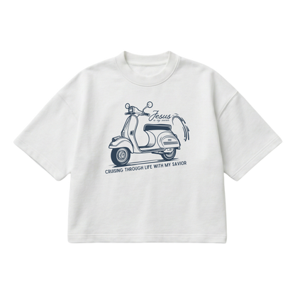 Cruising with my Savior – Boxy Cropped Shirt