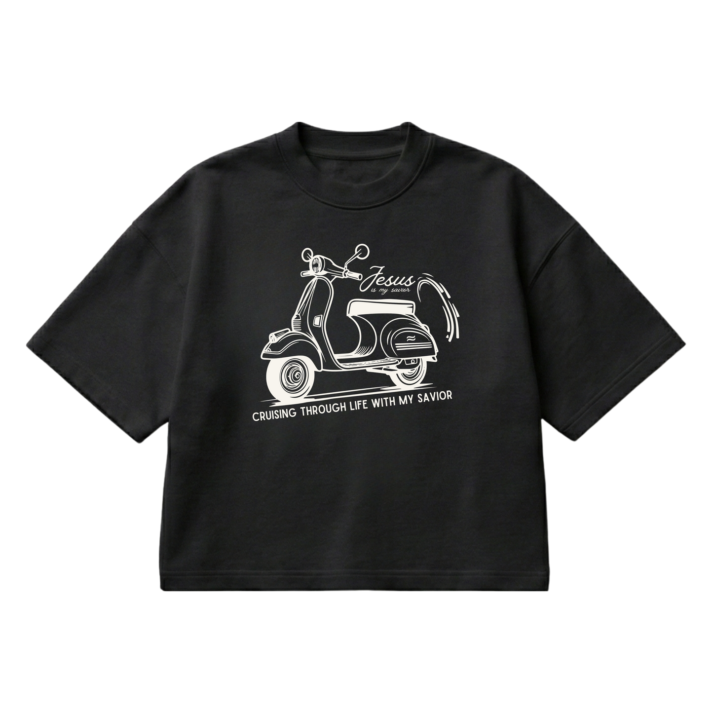 Cruising with my Savior – Boxy Cropped Shirt