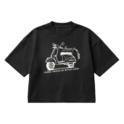 Cruising with my Savior – Boxy Cropped Shirt