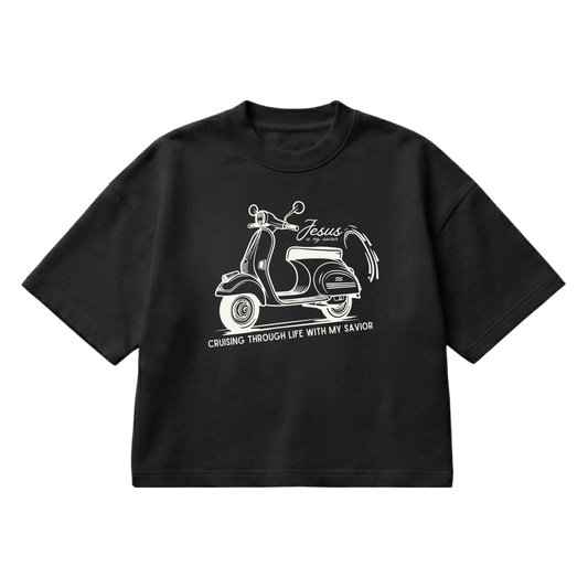 Cruising with my Savior – Boxy Cropped Shirt