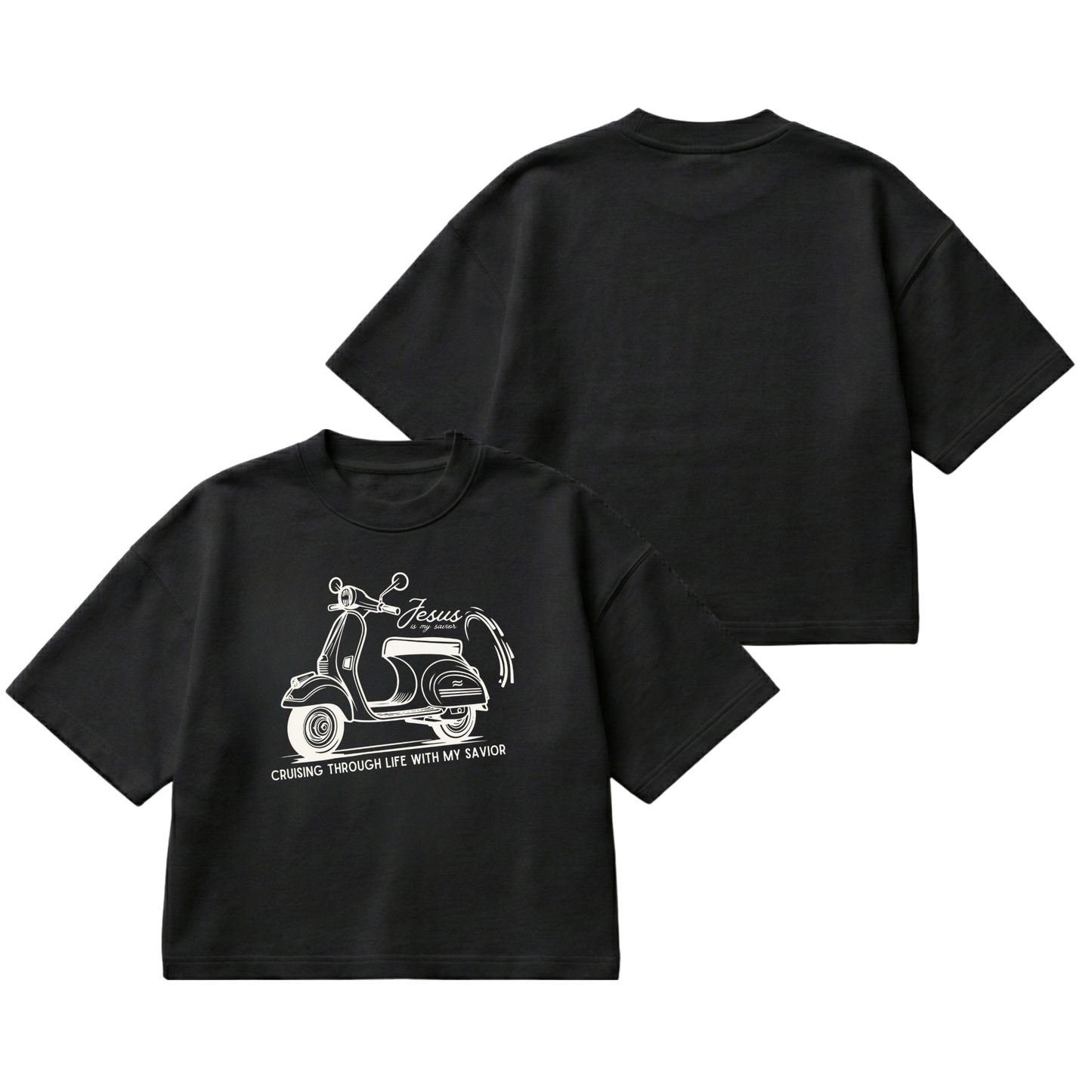 Cruising with my Savior – Boxy Cropped Shirt