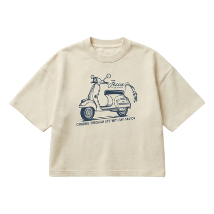 Cruising with my Savior – Boxy Cropped Shirt