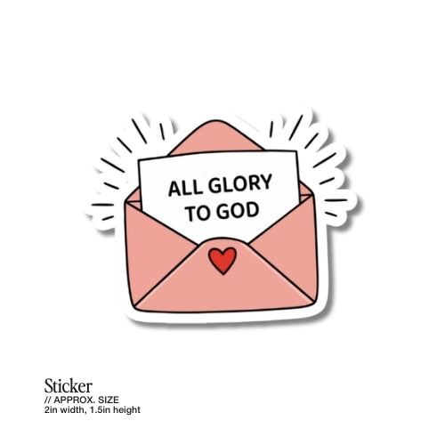 All Glory To God - Waterproof Sticker