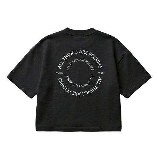 All Things Are Possible – Boxy Cropped Shirt