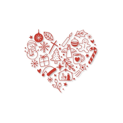 Christmas Heart – UV Waterproof Sticker