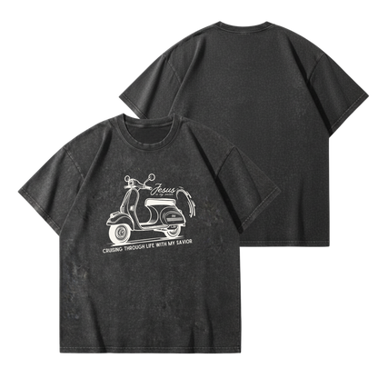 Cruising with my Savior – Vintage Washed T-Shirt