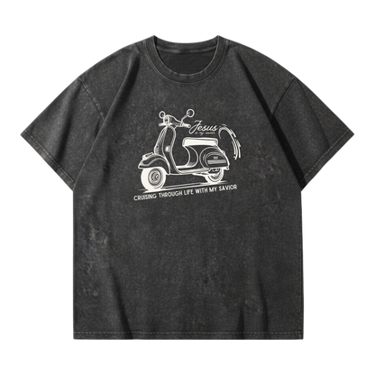 Cruising with my Savior – Vintage Washed T-Shirt