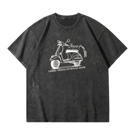 Cruising with my Savior – Vintage Washed T-Shirt