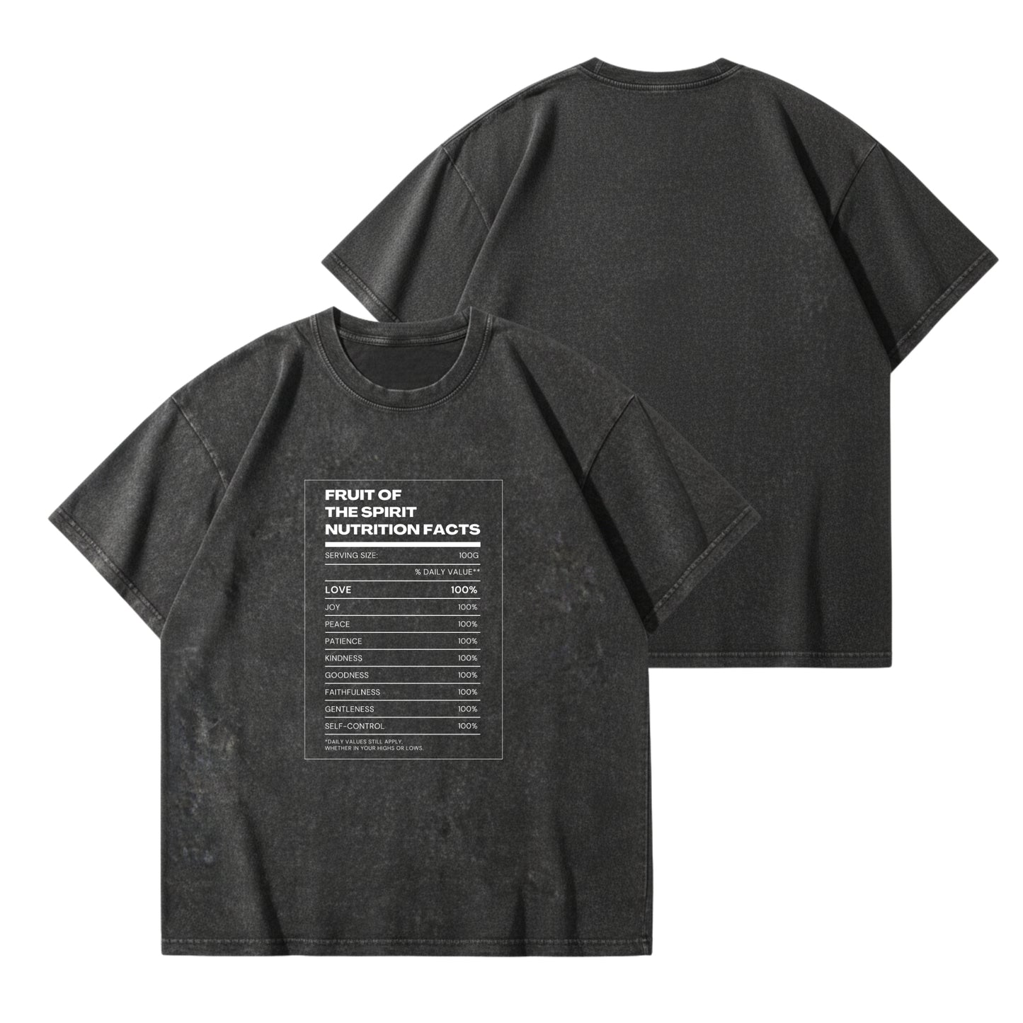 Fruit of the Spirit Nutrition Facts – Vintage Washed T-Shirt
