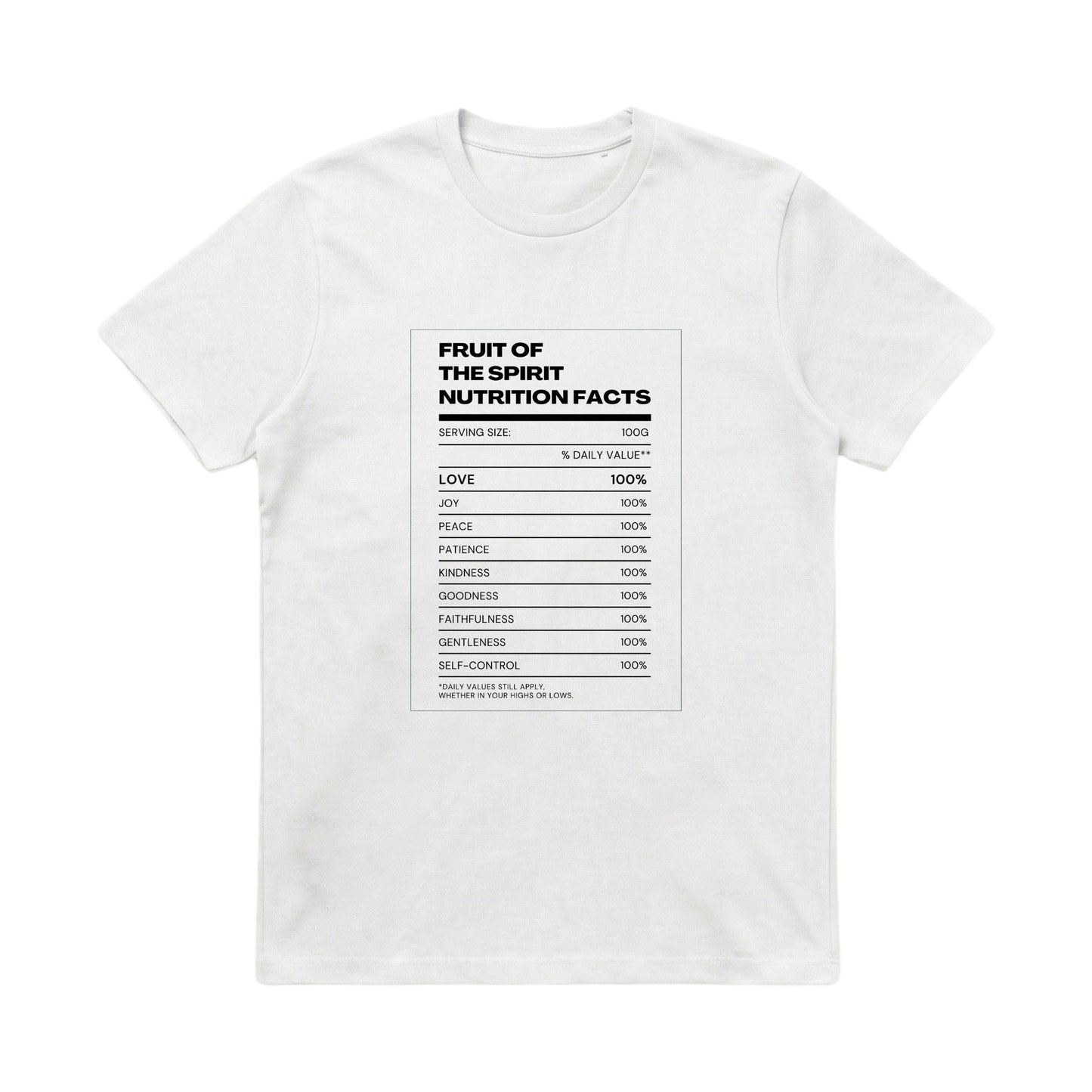Fruit of the Spirit Nutrition Facts – Classic T-Shirt