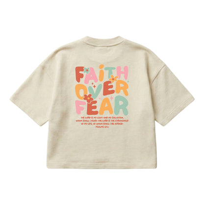 Faith Over Fear – Boxy Cropped Shirt