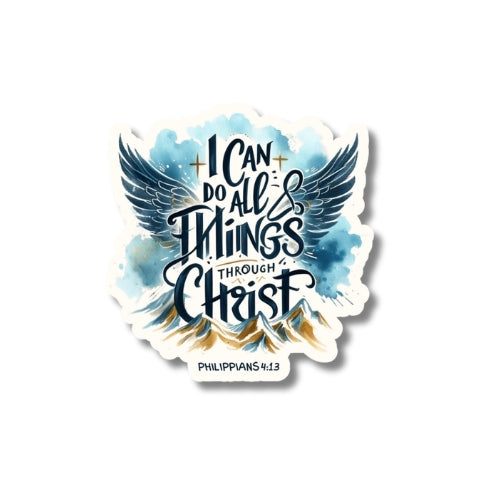 I Can Do All Things Through Christ – Waterproof Sticker