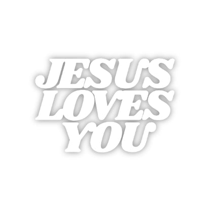 Jesus Loves You – Large UV Waterproof Sticker
