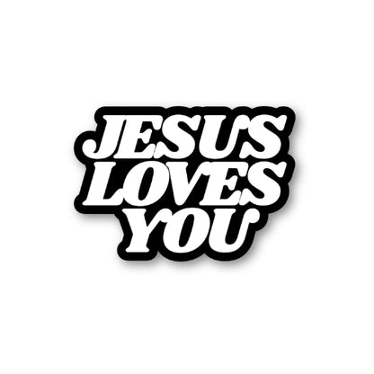 Jesus Loves You – Large UV Waterproof Sticker