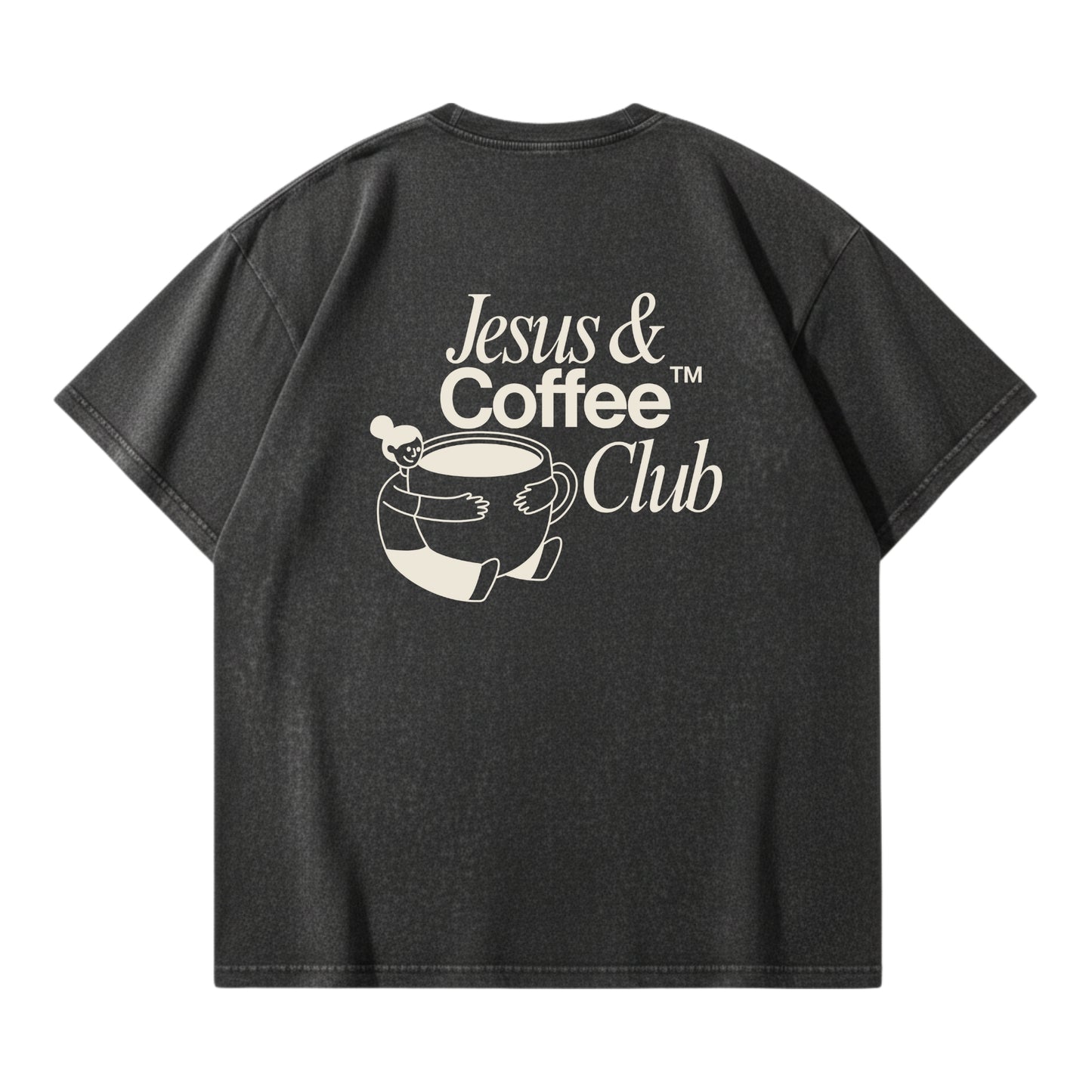 Jesus and Coffee Club – Vintage Washed T-Shirt