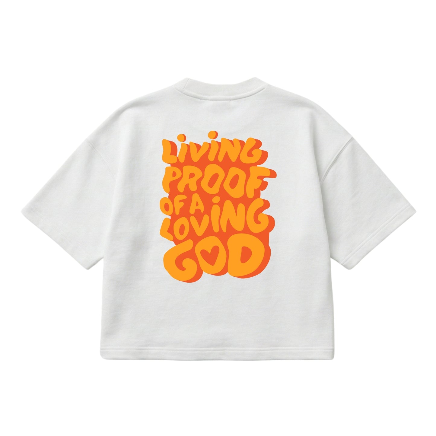 Living Proof of a Loving God – Boxy Cropped Shirt