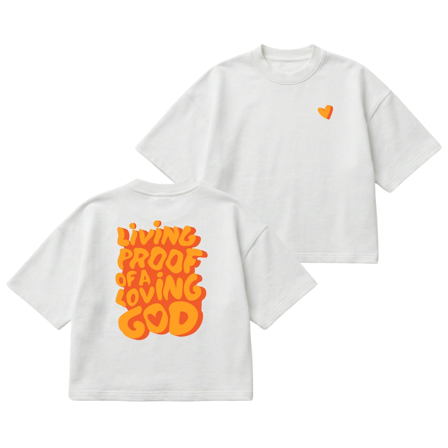 Living Proof of a Loving God – Boxy Cropped Shirt