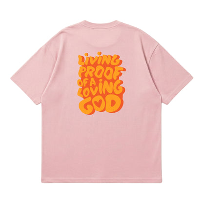 Living Proof of a Loving God – Premium Oversized T-Shirt