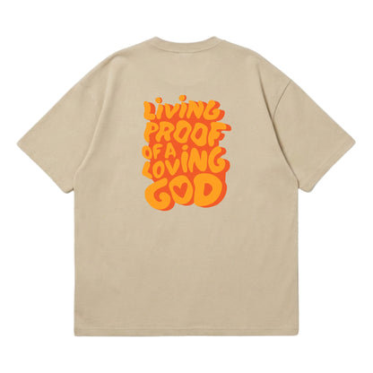 Living Proof of a Loving God – Premium Oversized T-Shirt