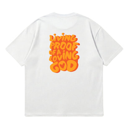 Living Proof of a Loving God – Premium Oversized T-Shirt