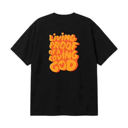 Living Proof of a Loving God – Premium Oversized T-Shirt