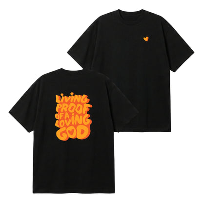 Living Proof of a Loving God – Premium Oversized T-Shirt