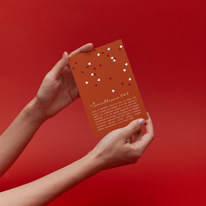 Love Is 1 Corinthians 13 - 4x6 Red Postcard