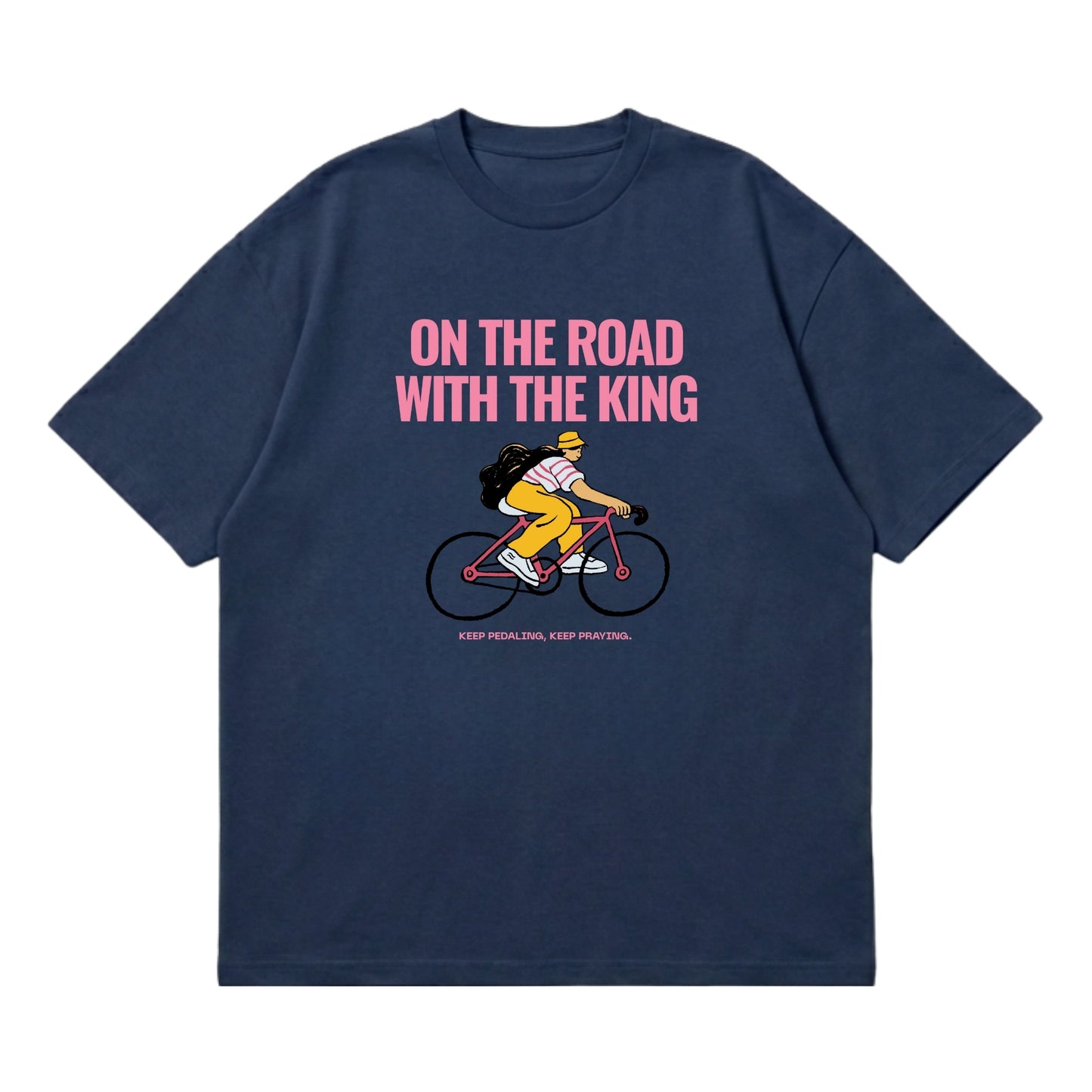 On the road with the King – Premium Oversized T-Shirt