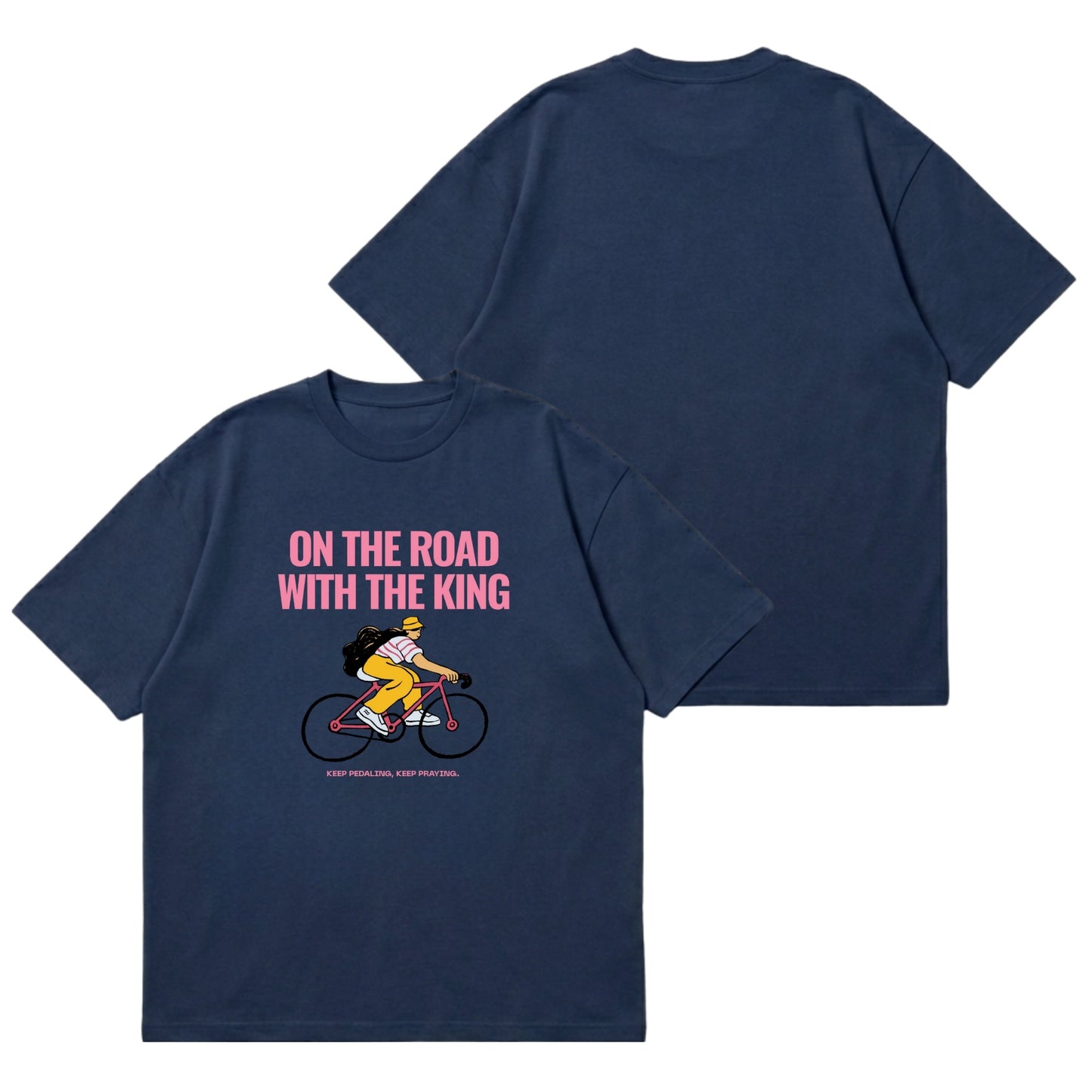 On the road with the King – Premium Oversized T-Shirt