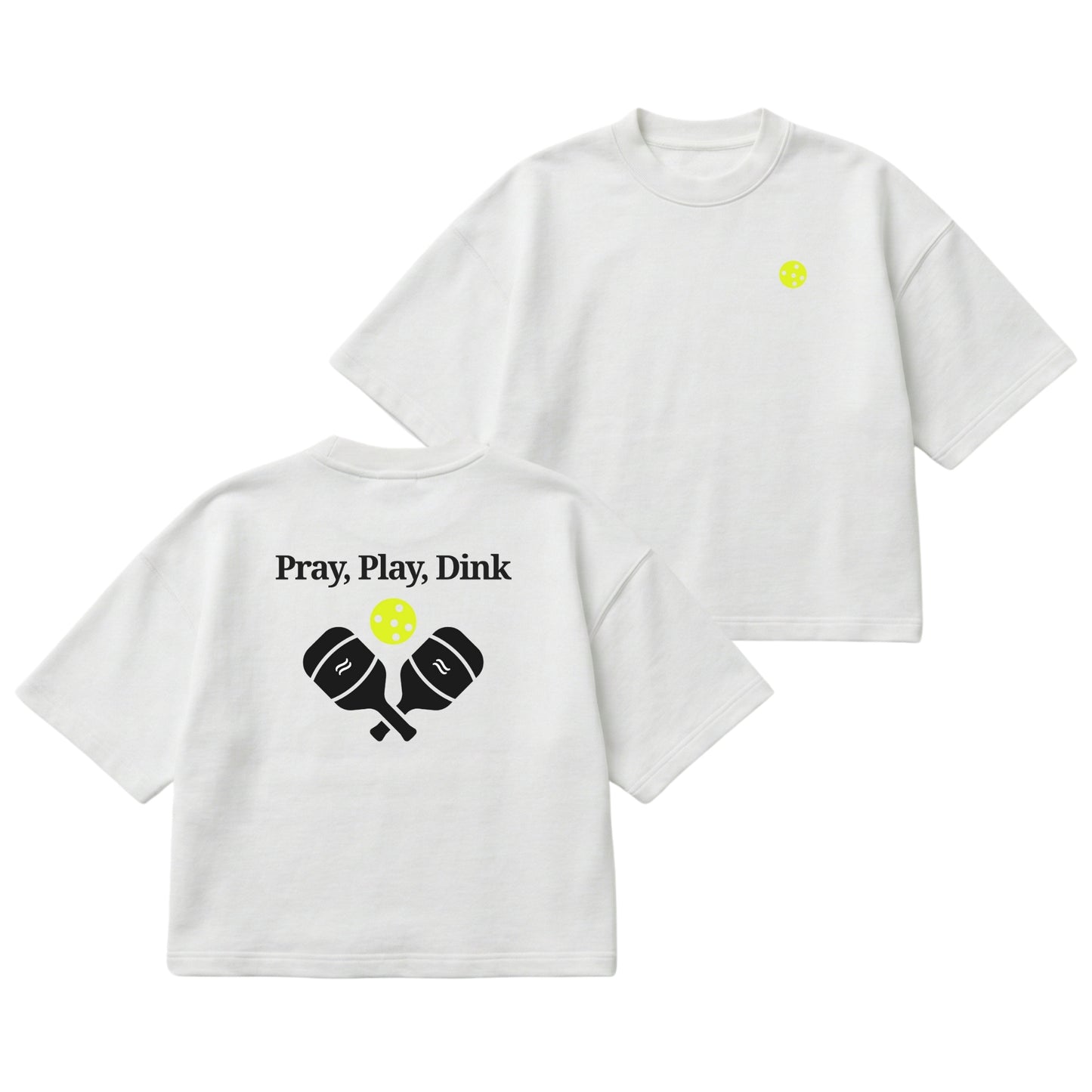 Pray, Play, Dink – Boxy Cropped Shirt