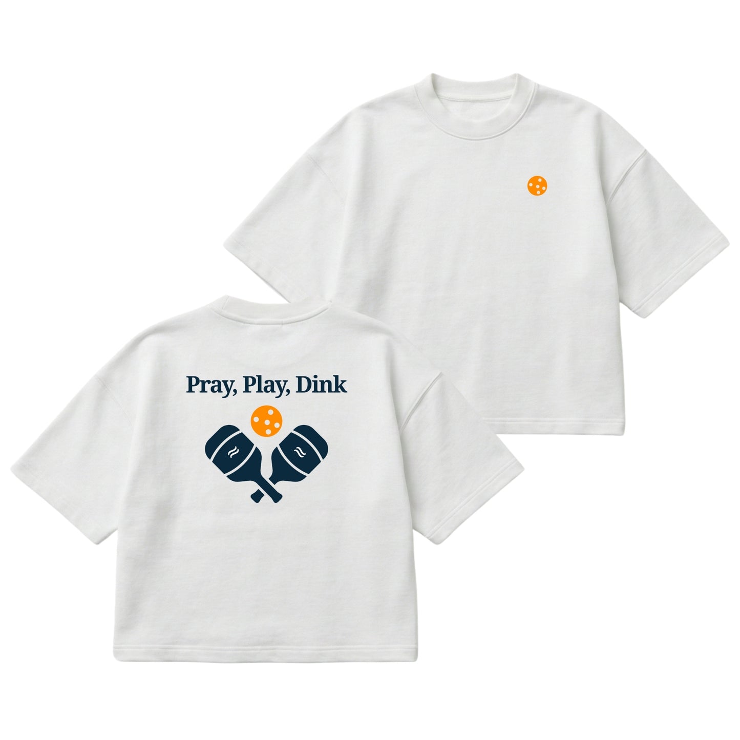 Pray, Play, Dink – Boxy Cropped Shirt