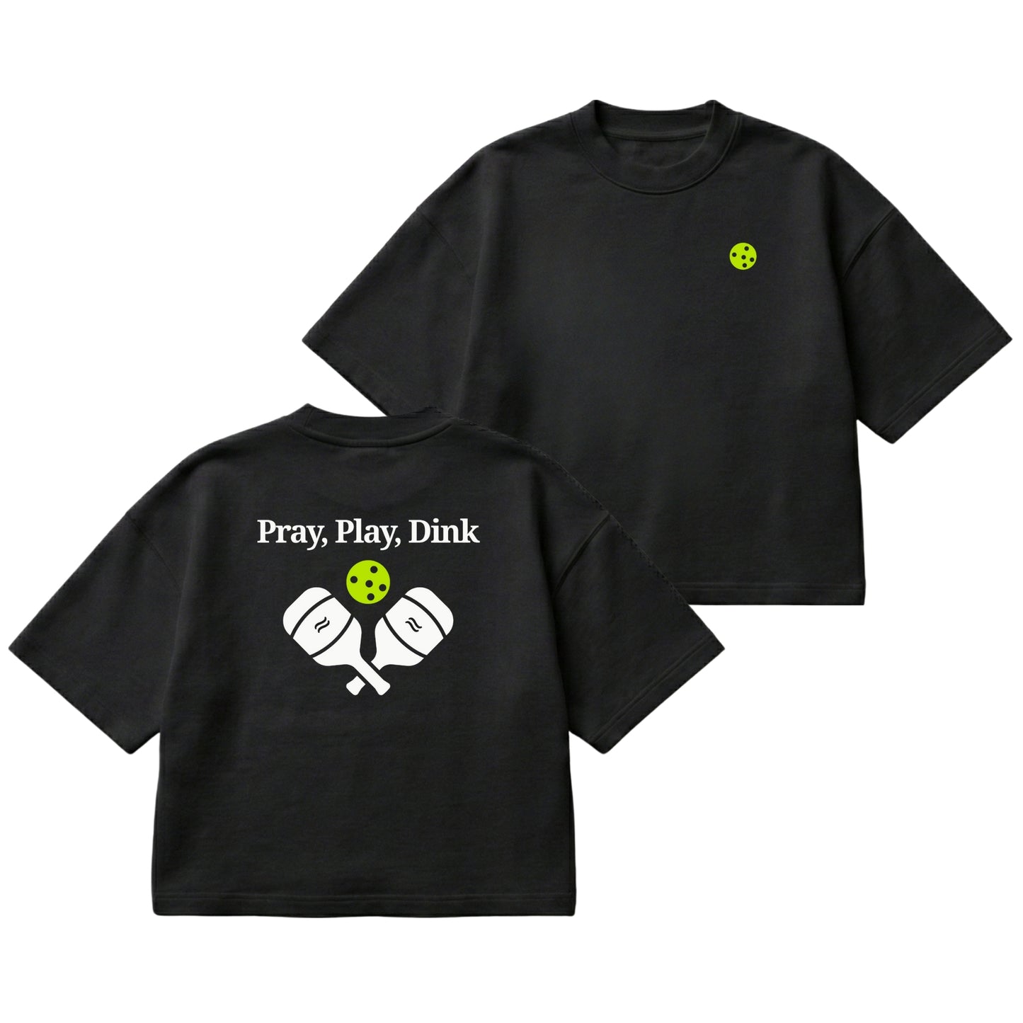 Pray, Play, Dink – Boxy Cropped Shirt