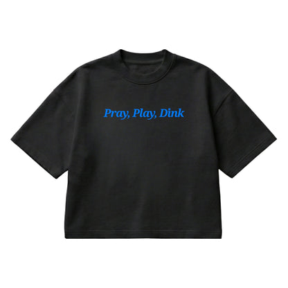 Pray, Play, Dink – Boxy Cropped Shirt