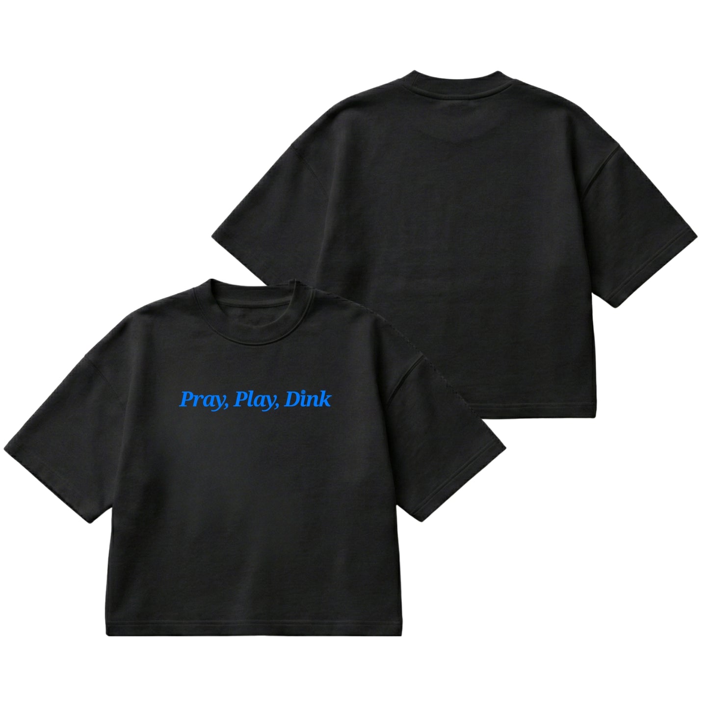 Pray, Play, Dink – Boxy Cropped Shirt