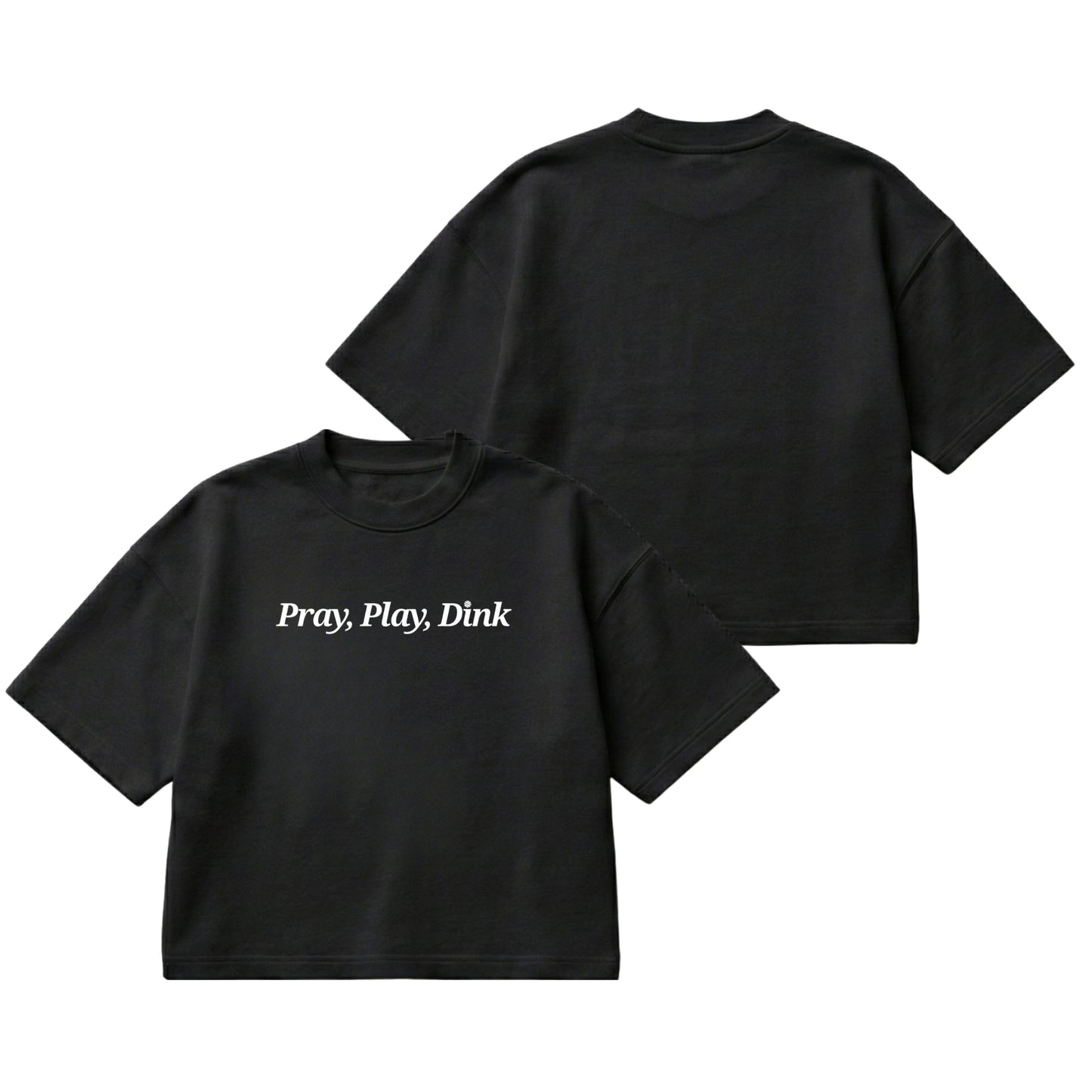 Pray, Play, Dink – Boxy Cropped Shirt