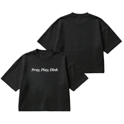 Pray, Play, Dink – Boxy Cropped Shirt