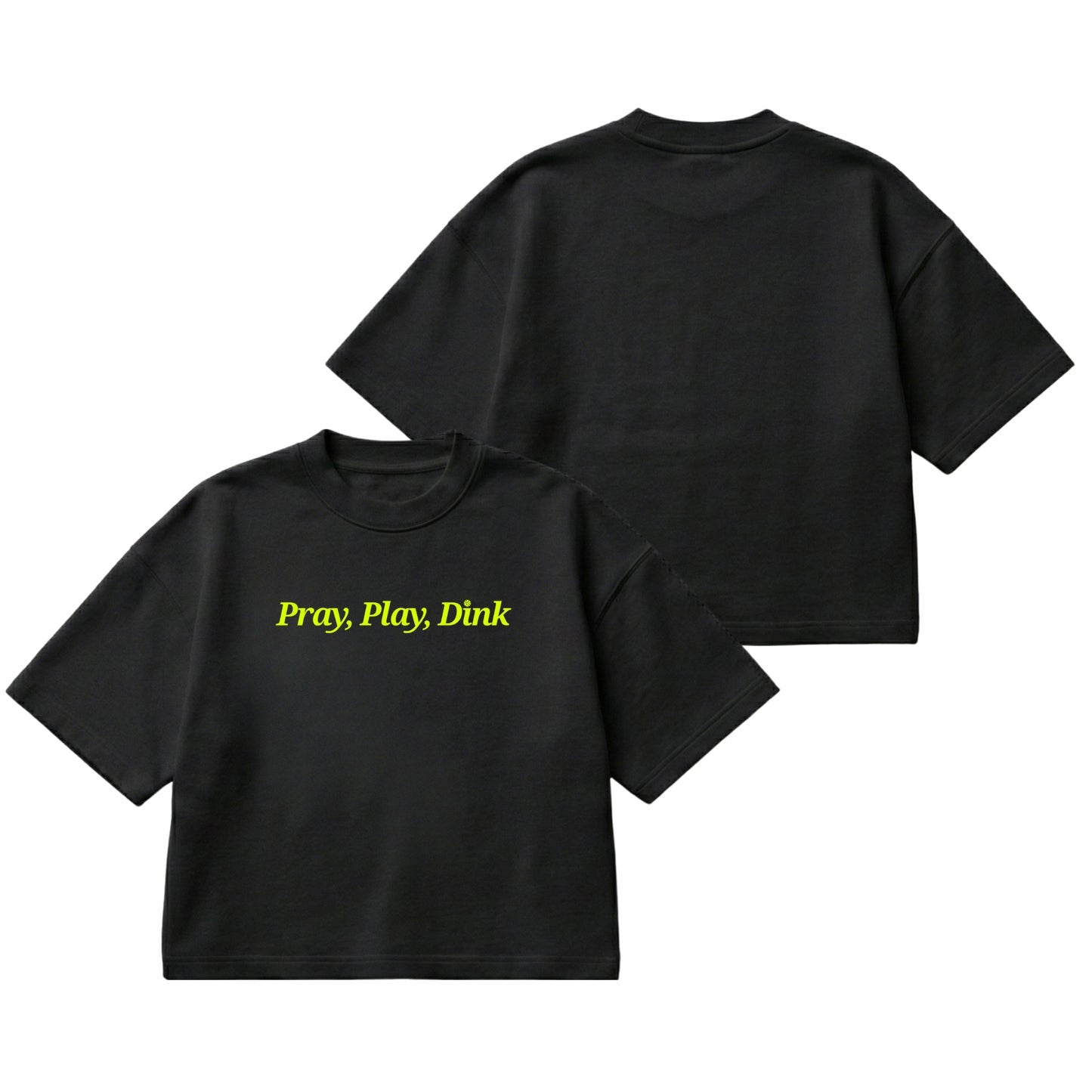 Pray, Play, Dink – Boxy Cropped Shirt
