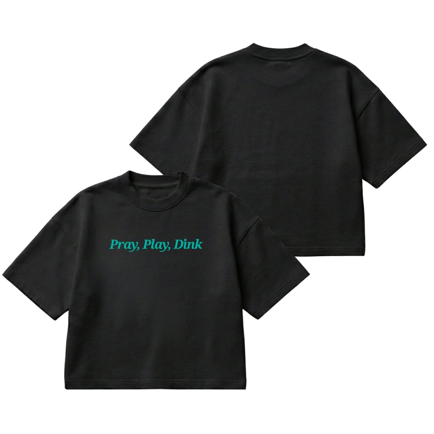 Pray, Play, Dink – Boxy Cropped Shirt