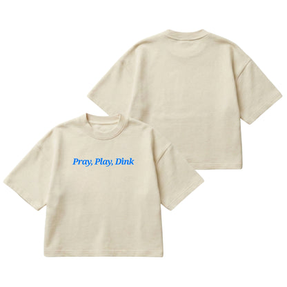 Pray, Play, Dink – Boxy Cropped Shirt