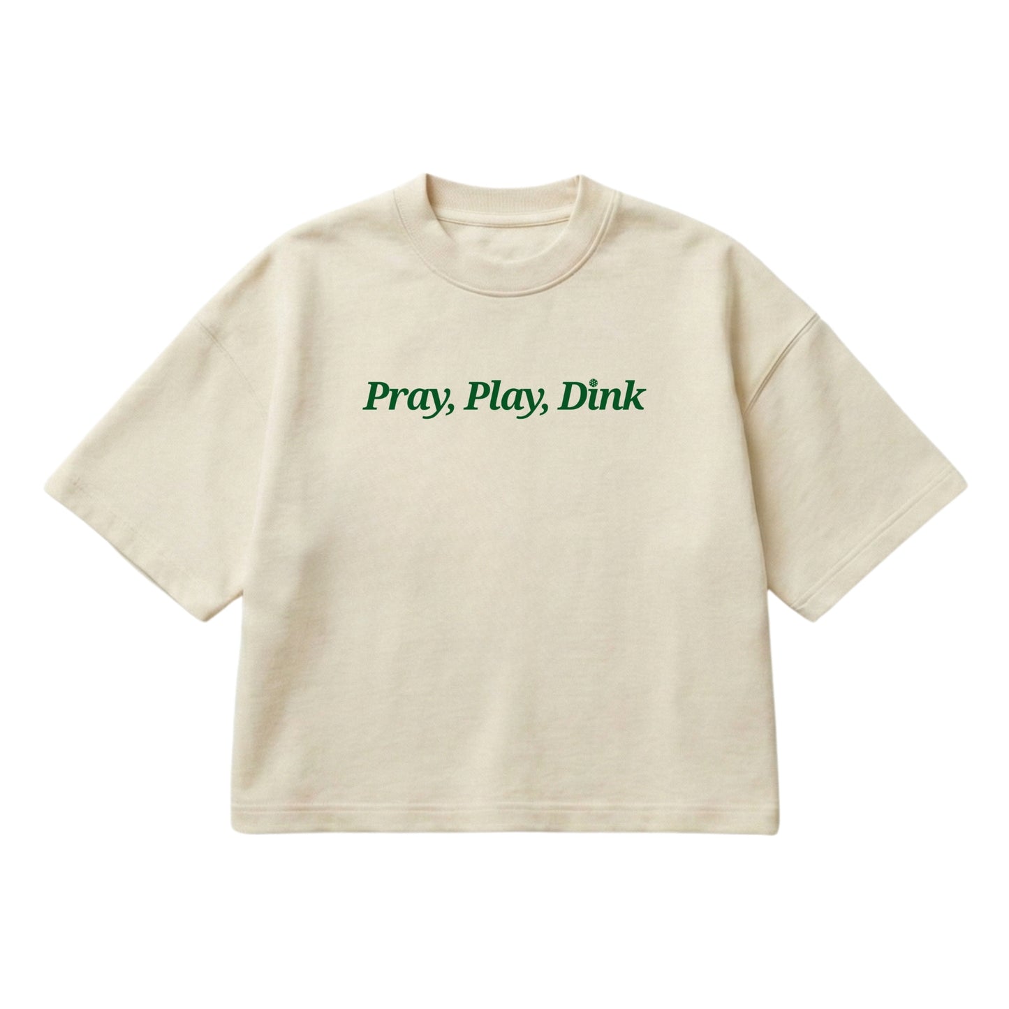 Pray, Play, Dink – Boxy Cropped Shirt