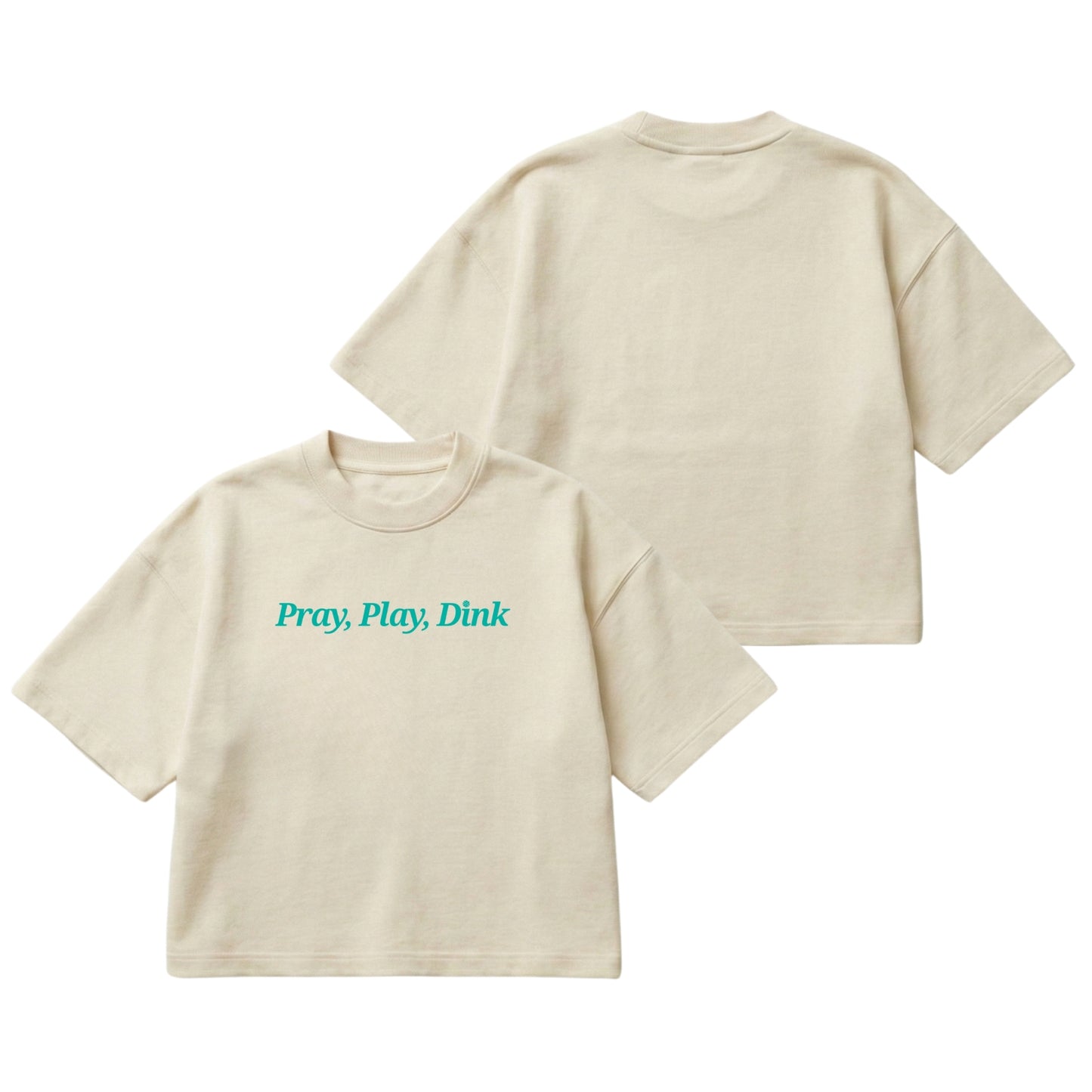 Pray, Play, Dink – Boxy Cropped Shirt